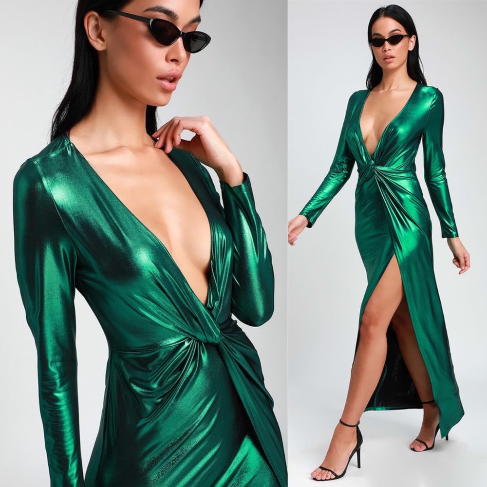 ISO: Supernova Girl Twist-Front Maxi Dress LULUS